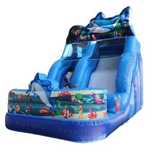 Quality Commercial Inflatable Snow Slide with Custom Logo and Packing Bag for sale