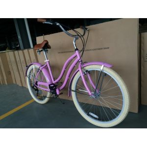 Ten Steel Frame 26inch Shimano 7 Speeds OEM Logo Adult Women Lady Beach Cruiser