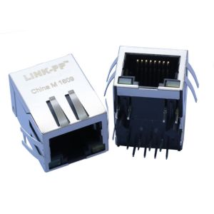 9903-6210841206R 1 Port RJ45 Modular Jack Gigabit Magnetic With LEDs LPJE160GENL