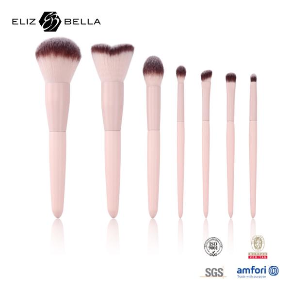 Buy 8pcs Wooden Handle Cosmetic Brush Sets Two Colors Nylon Hair Make Up Beauty Tools at wholesale prices