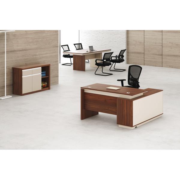 MFC Wooden Office Computer Table E1 Grade Melamine Board Office Manager Desk