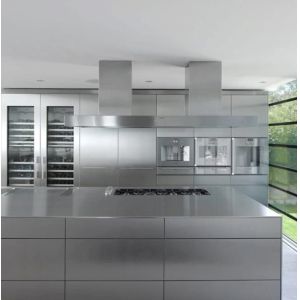 Stainless Steel Stainless Flat Pack Kitchen With Cabinet Furniture Designer