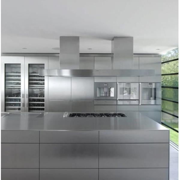 Stainless Steel Stainless Flat Pack Kitchen With Cabinet Furniture Designer