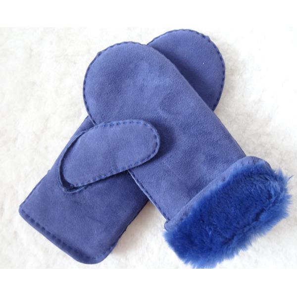 sheepskin double face fur women winter warm shearling mittens