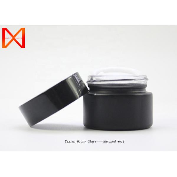 Buy Matte Frosted Glass Cosmetic Jars Aluminum Cap For Eye Face Cream Packaging at wholesale prices