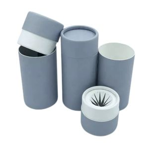 Cosmetic Bottles Cardboard Tubes Perfume Cylinder Packaging Boxes With Paper