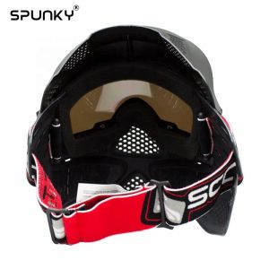 Durable Paintball Tactical Full Face Mask With Double Lens Goggles
