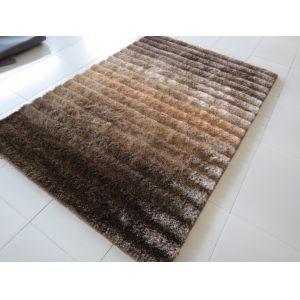 Soft Shade Color Line Design 3D Polyester Shaggy Rug(3229)