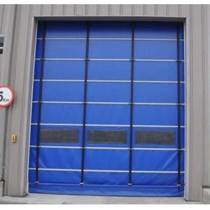 Security High Speed PVC Fabric Roll Up Doors with Infrared Sensor Automatic