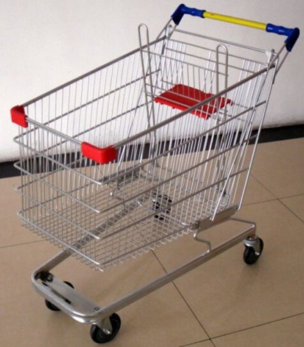 100 Liters Supermarket Shopping Cart Multifuntional Wire Trolley With Wheels