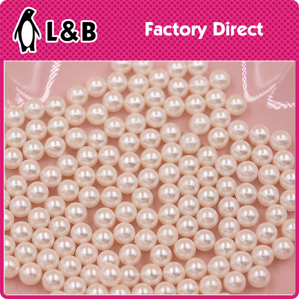 without hole round pearl ABS pearl button with nail for garment accessories