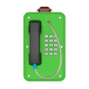 Green Industrial Weatherproof Telephone , Tunnel / Marine Waterproof Intercom