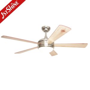 3 Color LED Light Modern Design 5 MDF Blades Large Ventilation Rotating Ceiling