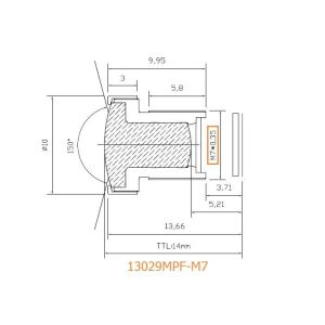 1/3" 2.9mm F2.4 3Megapixel M8/M7 mount 140degree Wide Angle Lens for OV4689