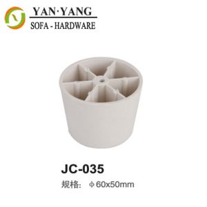 50 mm high white decorative furniture legS injection plastic round sofa legs JC
