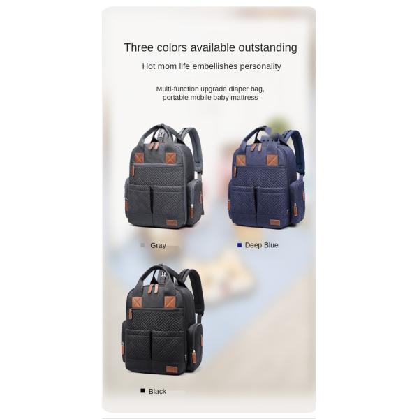 23L Embroidered Large Capacity Diaper Bag Backpack 0.9kg