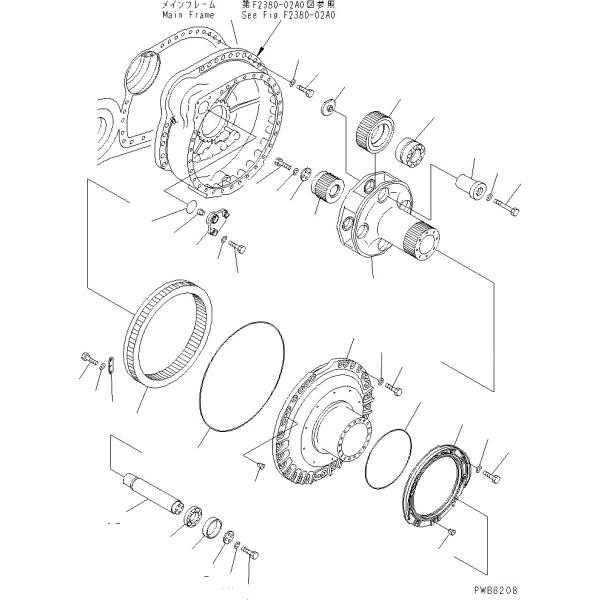 Buy Komatsu Bulldozer D375A-3D Travel Assembly Final Drive 195-27-00414 195-27-00542 195-27-00552 195-27-00406 195-27-00405 at wholesale prices