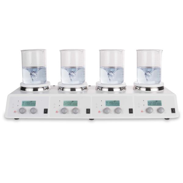 LCD 4 - Channel Digital Magnetic Hotplate Stirrer With 5 Inch Hotplate