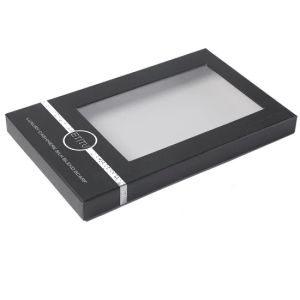 SGS UV Coating 182gsm Eco Friendly Packaging Boxes With Window Lid