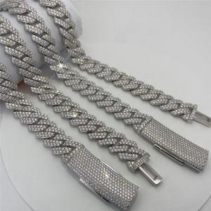 Flawless Moissanite Hip Hop Chains Custom Stamped American Diamond Necklace