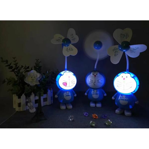 Cartoon cat rechargeable fan, usb fan, desktop small night lights