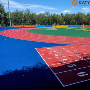 Premium Prefabricated Synthetic Rubber Running Track EPDM Rubber Surfacing Blue
