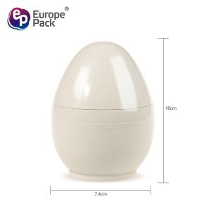 Eco-friendly biodegradable 160ml egg shape Bamboo Fiber dessert Cup