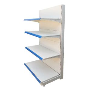 Assemble Milk White Cold Rolled Steel Single-Sided Display Shelf Single Sided