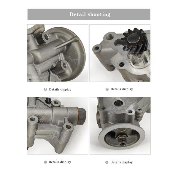 4D31 Excavator Oil Pump Mitsubishi MD014603 Aluminum die casting