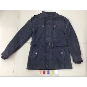 1858 Men's pu fashion long jacket coat stock