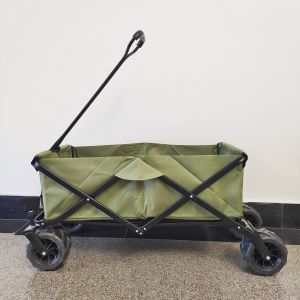 Wide Wheels Collapsible Beach Cart Multipurpose Camping Cart Folding Stroller