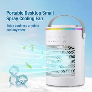 Quality NO App-Controlled Portable Desktop Evaporative Air Cooler with 7 Color Light and Timing for sale