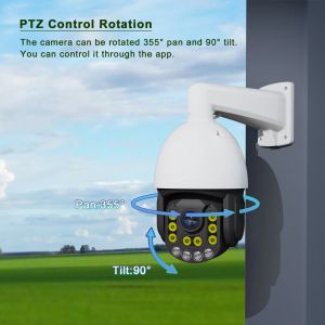 High Speed Dome PTZ POE IP Camera AI Dual Light Audio Security CCTV 4k Camera