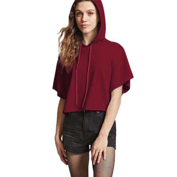 2019 Wholesale Women Sport Gym Crop Tops Hoodies cheap Gym Fitness Street Wear Hoodie