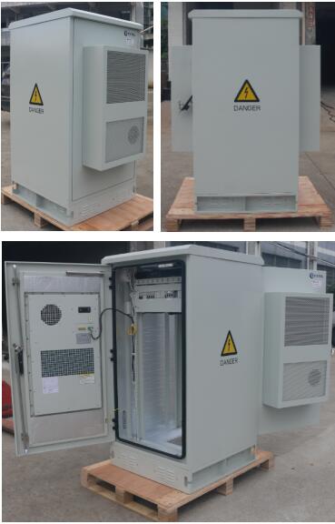 Insulated Steel 19" 27U Outdoor Telecom Cabinet Side Access