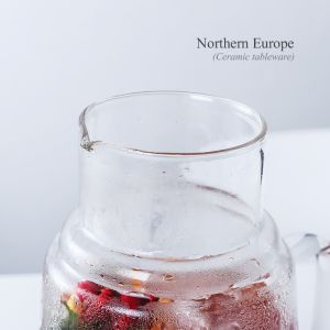 All Applicable Glass Pitcher Set with Cup High Temperature Resistant and Modern