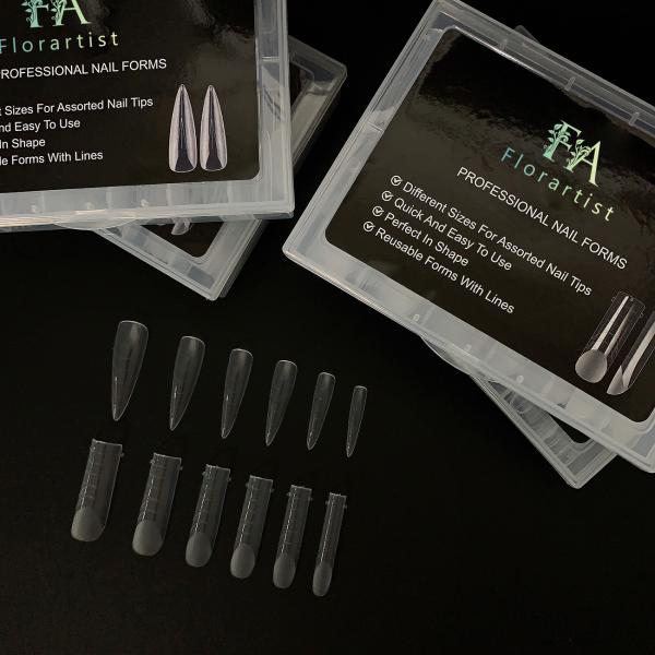 Extension Nails Ultra Short Almond Nail Clear Full Cover Press Gel French Style Soft Gel Tips With Logo Custom