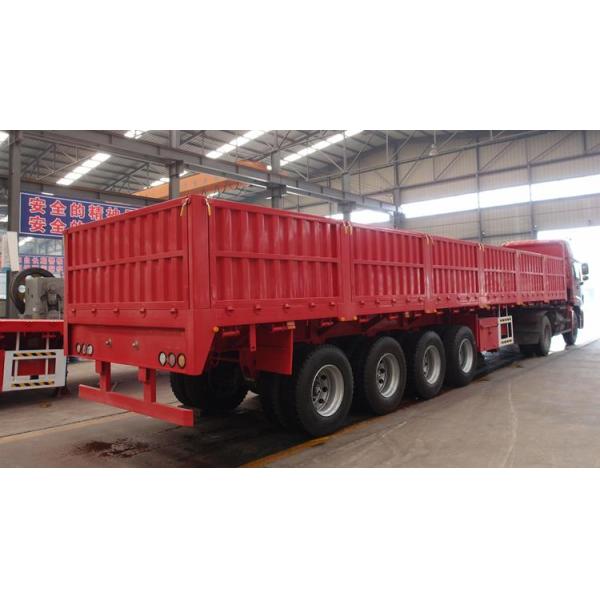CIMC 4 Axle High Flatbed 60T Side Wall Semi Trailer