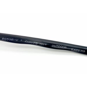 RG59+2C Outdoor PE Siamese Coax Cable UV Resistant For Monitor Project