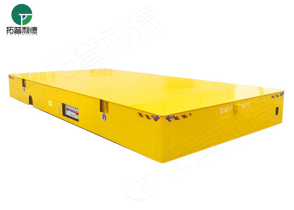 China Made Warehouse Electric Flatbed Car Trackless Transfer Trolley