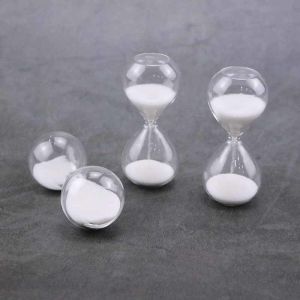White Mini Hourglass Sand Timer 1 Minutes Shower Timer Hourglass