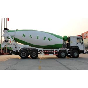 8 CBM 336 HP Concrete Mixer Truck In White Color With 300L Fuel Tank