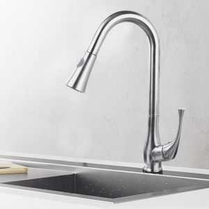 China Cold Hot Water Pull Out Spray Stainless Steel Faucet on sale