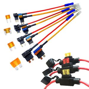 RoHS Automotive Power Cable Direct Wire 300V With Fuse Custom Power Cord Fuse