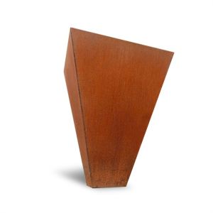 Laser Cut Polygona Rusted Coten Steel Planter Boxes For Garden Decorative