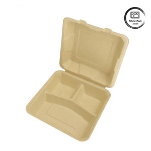 9 Inch Biodegradable Clamshell Takeout Containers Eco Friendly Disposable Food