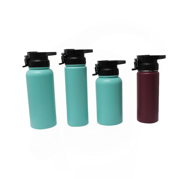 Buy Flip-top Lid Outdoor Activity Customized 304 Stainless Steel Large Mouth Multi-Capacity Vacuum Insulated Flask Green Thermoses Workout Water Bottle Outdoor Enthusiasts at wholesale prices