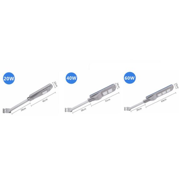 Aluminum Solar Road Lamp IP65 Waterproof , Outdoor LED Highway Lights 40w 60w 90w