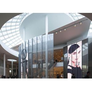 1000x1000mm Transparent Video Glass Screen 3.91mm Pixel High Brightness