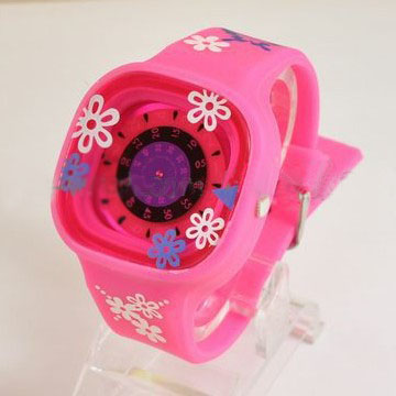 Silicone watch, silicone material, fashion design, japanese movement, 3atm water